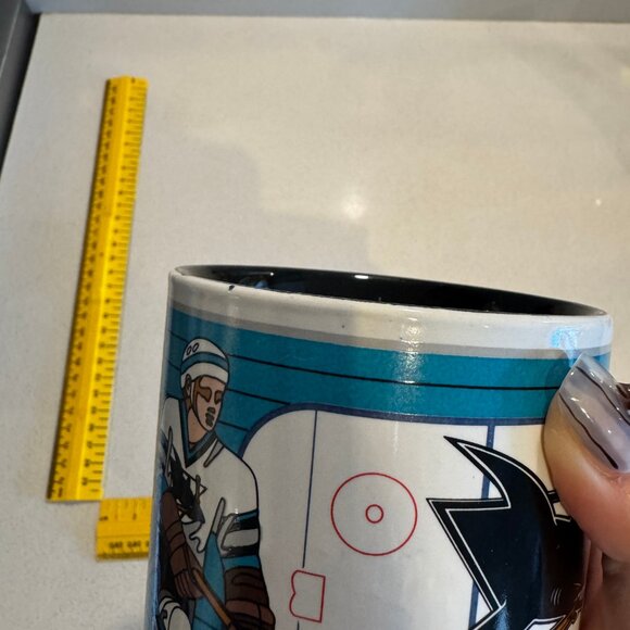 vintage san jose sharks ceramic mug made in korea - Picture 13 of 14